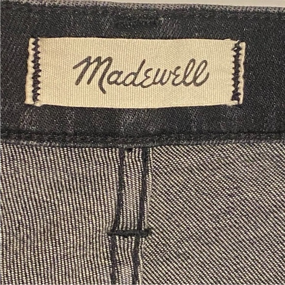 Madewell Black Charcoal Denim Jeans 
Size 32  9” High Rise Skinny - Picture 6 of 12